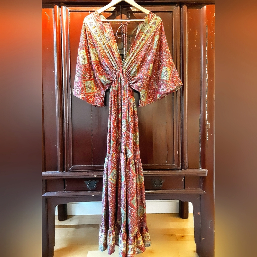 Boho multicolored maxi dress